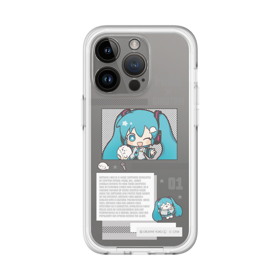 スリムプロテクションプレミアムケース［ しろたん×初音ミク - 初音ミク - インフォグラフィック ］