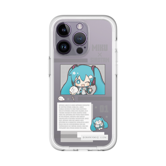 スリムプロテクションプレミアムケース［ しろたん×初音ミク - 初音ミク - インフォグラフィック ］
