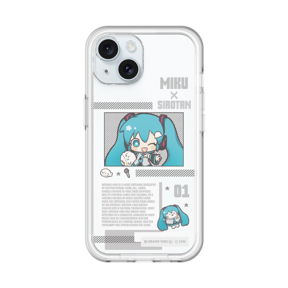 スリムプロテクションプレミアムケース［ しろたん×初音ミク - 初音ミク - インフォグラフィック ］