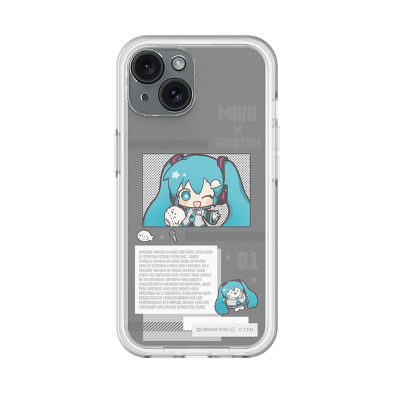 スリムプロテクションプレミアムケース［ しろたん×初音ミク - 初音ミク - インフォグラフィック ］