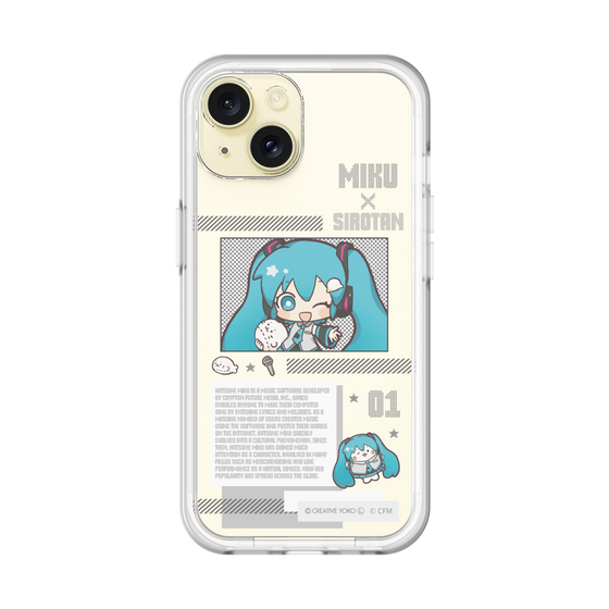 スリムプロテクションプレミアムケース［ しろたん×初音ミク - 初音ミク - インフォグラフィック ］