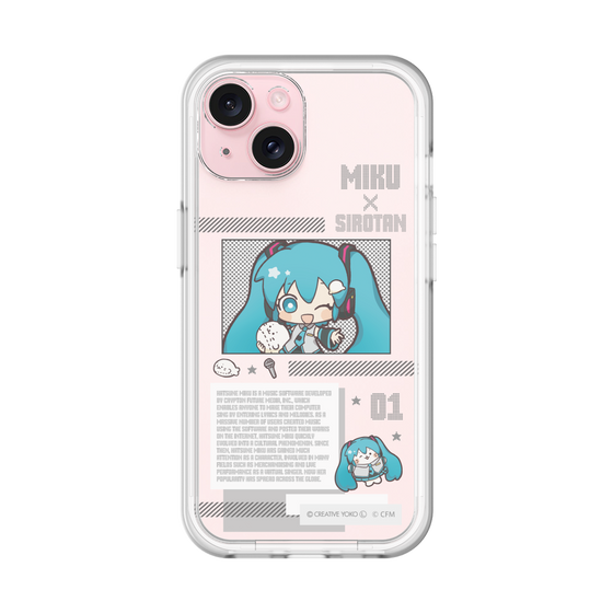 スリムプロテクションプレミアムケース［ しろたん×初音ミク - 初音ミク - インフォグラフィック ］