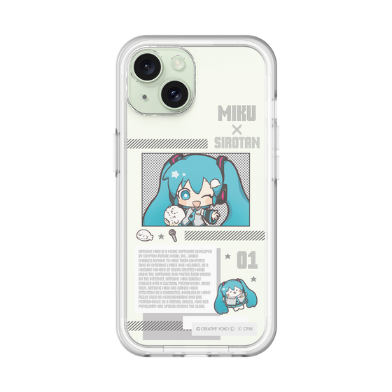 スリムプロテクションプレミアムケース［ しろたん×初音ミク - 初音ミク - インフォグラフィック ］