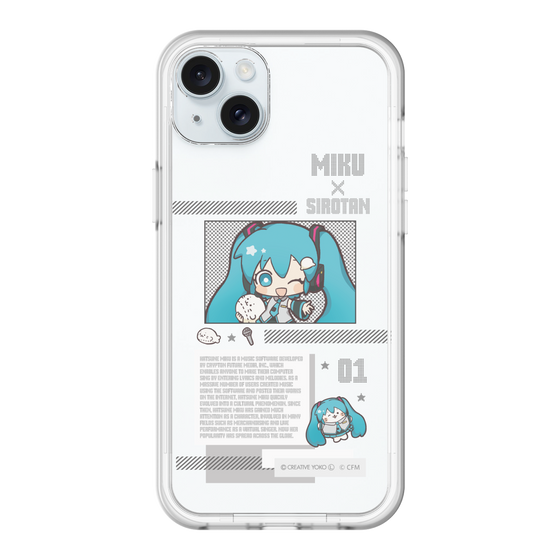 スリムプロテクションプレミアムケース［ しろたん×初音ミク - 初音ミク - インフォグラフィック ］