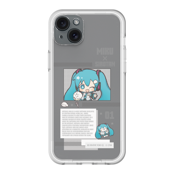 スリムプロテクションプレミアムケース［ しろたん×初音ミク - 初音ミク - インフォグラフィック ］