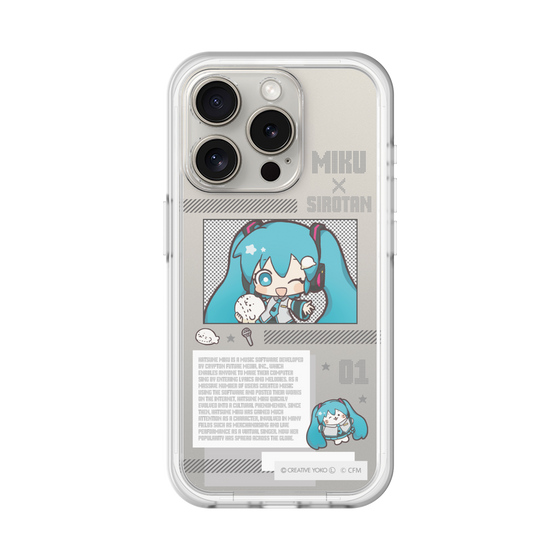 スリムプロテクションプレミアムケース［ しろたん×初音ミク - 初音ミク - インフォグラフィック ］