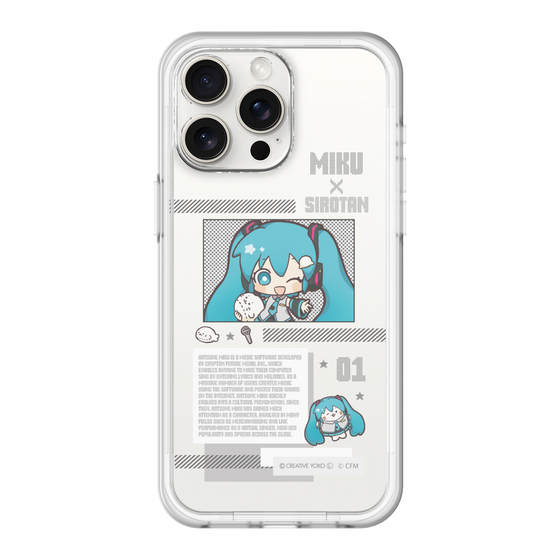 スリムプロテクションプレミアムケース［ しろたん×初音ミク - 初音ミク - インフォグラフィック ］