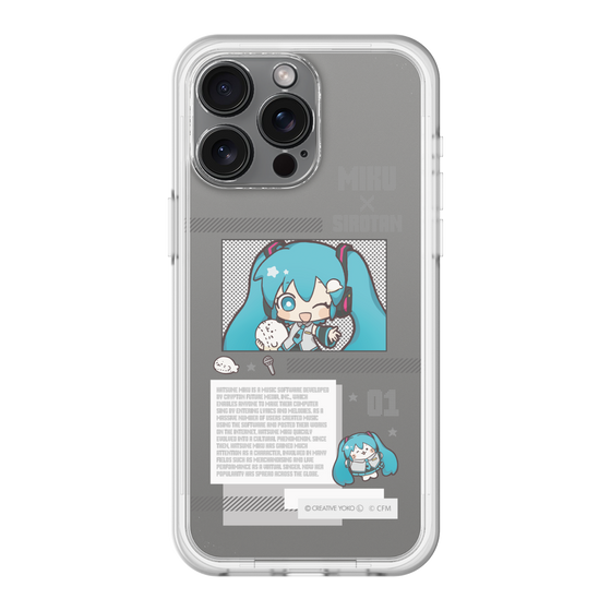 スリムプロテクションプレミアムケース［ しろたん×初音ミク - 初音ミク - インフォグラフィック ］
