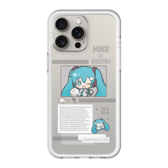 スリムプロテクションプレミアムケース［ しろたん×初音ミク - 初音ミク - インフォグラフィック ］