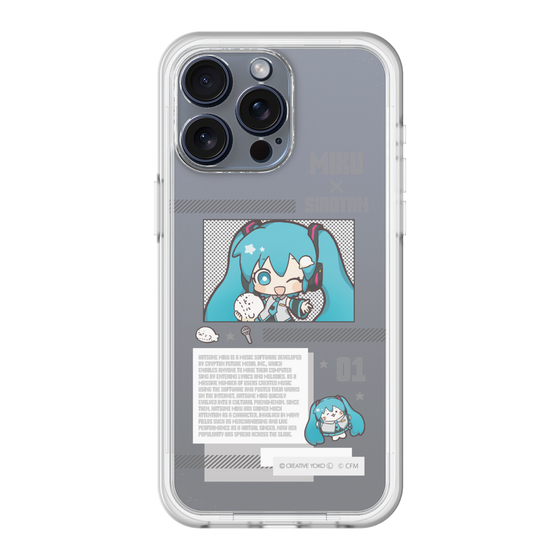 スリムプロテクションプレミアムケース［ しろたん×初音ミク - 初音ミク - インフォグラフィック ］