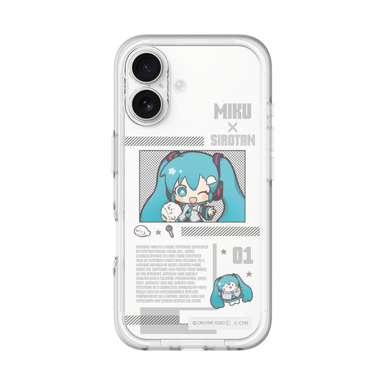 スリムプロテクションプレミアムケース［ しろたん×初音ミク - 初音ミク - インフォグラフィック ］
