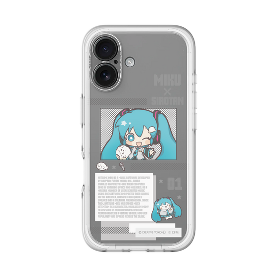 スリムプロテクションプレミアムケース［ しろたん×初音ミク - 初音ミク - インフォグラフィック ］