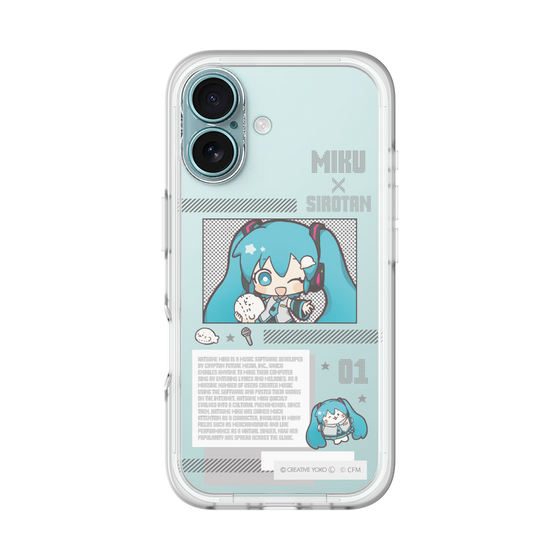 スリムプロテクションプレミアムケース［ しろたん×初音ミク - 初音ミク - インフォグラフィック ］