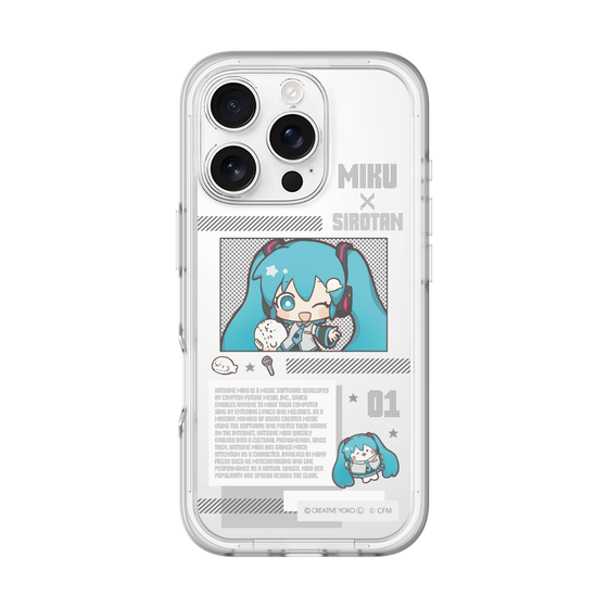 スリムプロテクションプレミアムケース［ しろたん×初音ミク - 初音ミク - インフォグラフィック ］