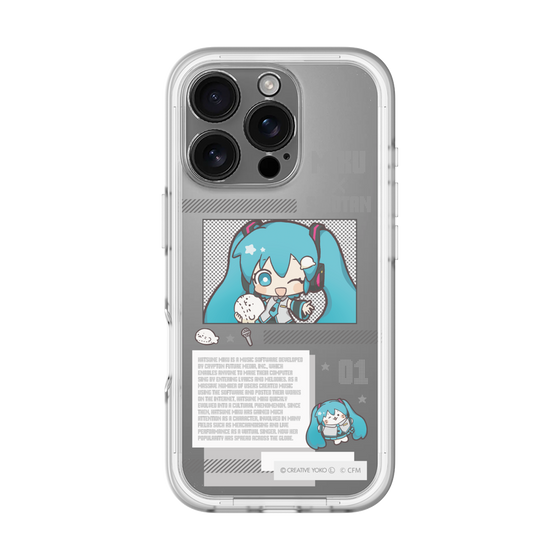 スリムプロテクションプレミアムケース［ しろたん×初音ミク - 初音ミク - インフォグラフィック ］