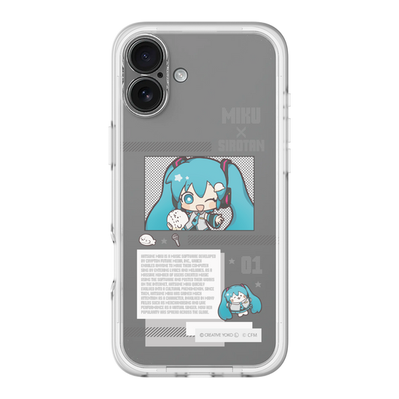 スリムプロテクションプレミアムケース［ しろたん×初音ミク - 初音ミク - インフォグラフィック ］