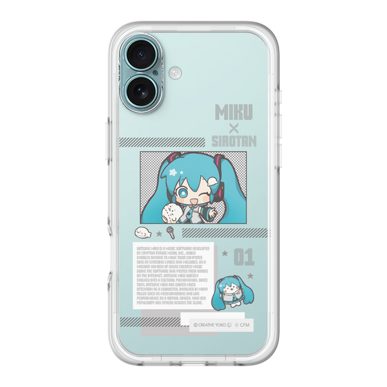 スリムプロテクションプレミアムケース［ しろたん×初音ミク - 初音ミク - インフォグラフィック ］