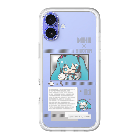 スリムプロテクションプレミアムケース［ しろたん×初音ミク - 初音ミク - インフォグラフィック ］