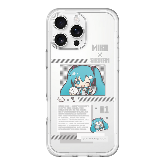 スリムプロテクションプレミアムケース［ しろたん×初音ミク - 初音ミク - インフォグラフィック ］