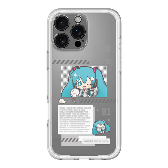 スリムプロテクションプレミアムケース［ しろたん×初音ミク - 初音ミク - インフォグラフィック ］
