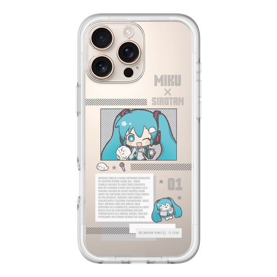 スリムプロテクションプレミアムケース［ しろたん×初音ミク - 初音ミク - インフォグラフィック ］