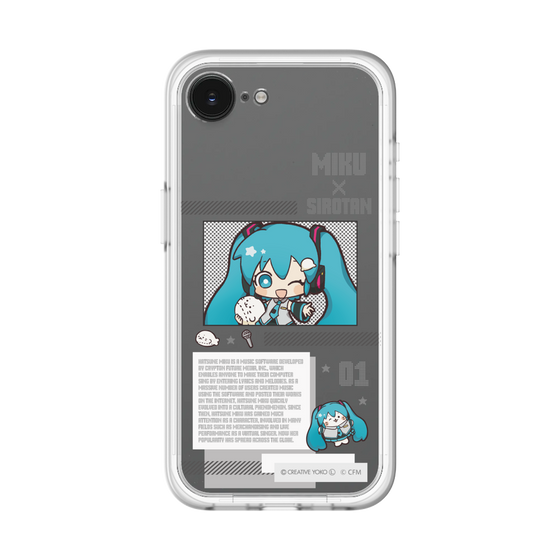 スリムプロテクションプレミアムケース［ しろたん×初音ミク - 初音ミク - インフォグラフィック ］