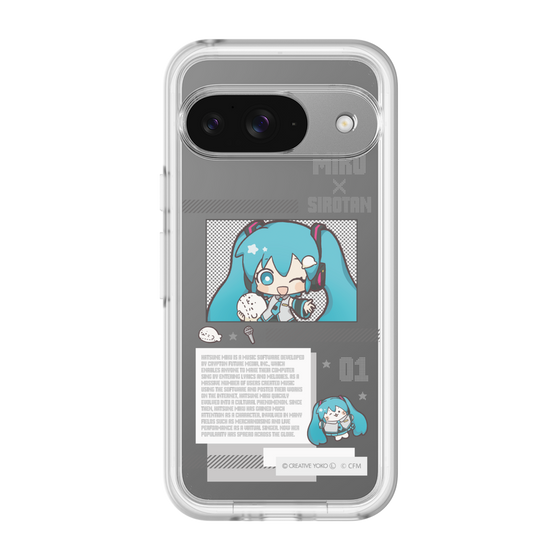 スリムプロテクションプレミアムケース［ しろたん×初音ミク - 初音ミク - インフォグラフィック ］