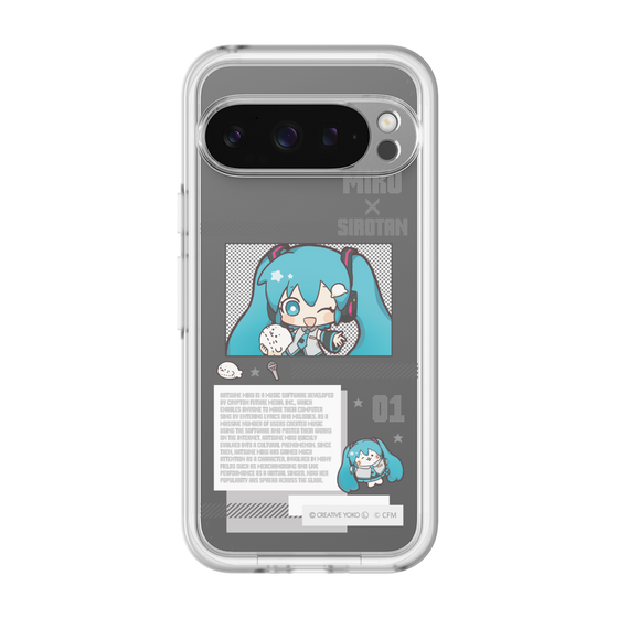 スリムプロテクションプレミアムケース［ しろたん×初音ミク - 初音ミク - インフォグラフィック ］