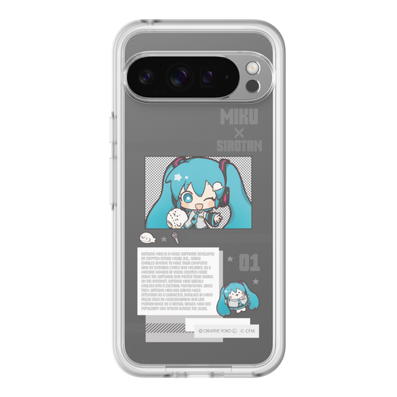スリムプロテクションプレミアムケース［ しろたん×初音ミク - 初音ミク - インフォグラフィック ］