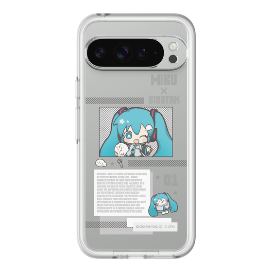 スリムプロテクションプレミアムケース［ しろたん×初音ミク - 初音ミク - インフォグラフィック ］
