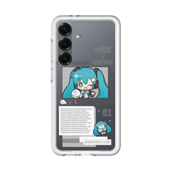 スリムプロテクションプレミアムケース［ しろたん×初音ミク - 初音ミク - インフォグラフィック ］