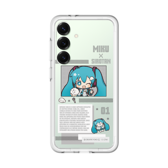 スリムプロテクションプレミアムケース［ しろたん×初音ミク - 初音ミク - インフォグラフィック ］