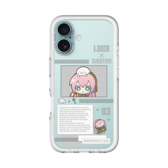 スリムプロテクションプレミアムケース［ しろたん×初音ミク - 巡音ルカ - インフォグラフィック ］