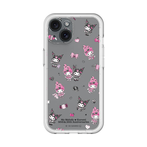 スリムプロテクションプレミアムケース［ マイメロディ50周年・クロミ20周年 - ピンクブラックパーティ ］