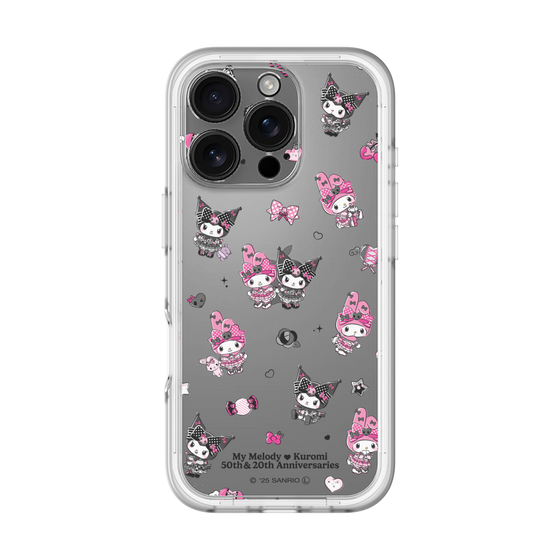 スリムプロテクションプレミアムケース［ マイメロディ50周年・クロミ20周年 - ピンクブラックパーティ ］