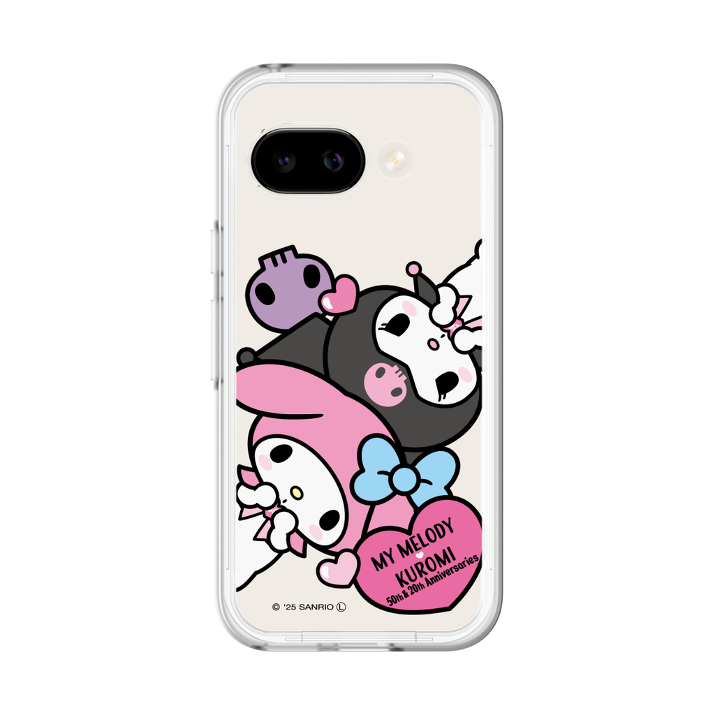 スリムプロテクションプレミアムケース for Google Pixel 9a［ マイメロディ50周年・クロミ20周年 - おそろいアニバーサリー ］