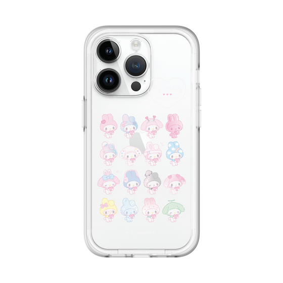 スリムプロテクションプレミアムケース［ マイメロディ50周年・クロミ20周年 - マイメロディ - ガーリーポップハート ］
