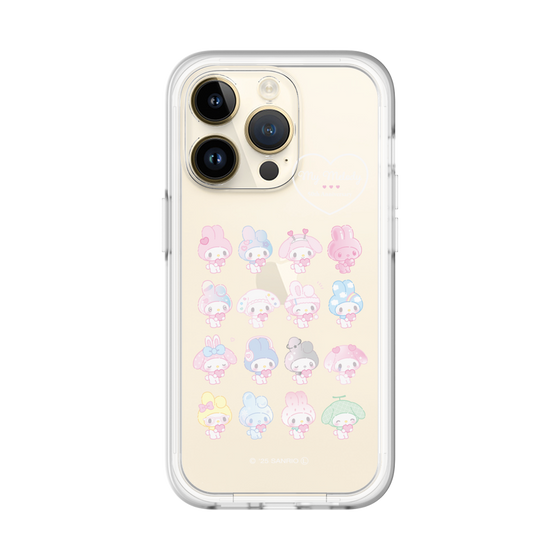 スリムプロテクションプレミアムケース［ マイメロディ50周年・クロミ20周年 - マイメロディ - ガーリーポップハート ］
