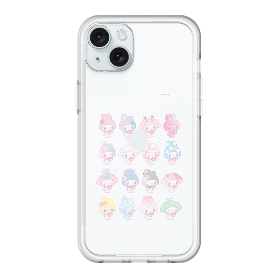 スリムプロテクションプレミアムケース［ マイメロディ50周年・クロミ20周年 - マイメロディ - ガーリーポップハート ］