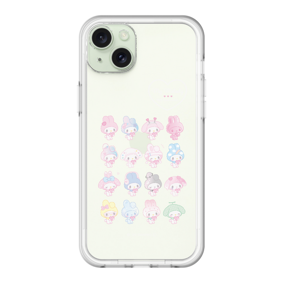 スリムプロテクションプレミアムケース［ マイメロディ50周年・クロミ20周年 - マイメロディ - ガーリーポップハート ］