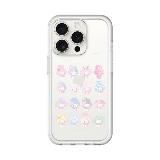 スリムプロテクションプレミアムケース［ マイメロディ50周年・クロミ20周年 - マイメロディ - ガーリーポップハート ］