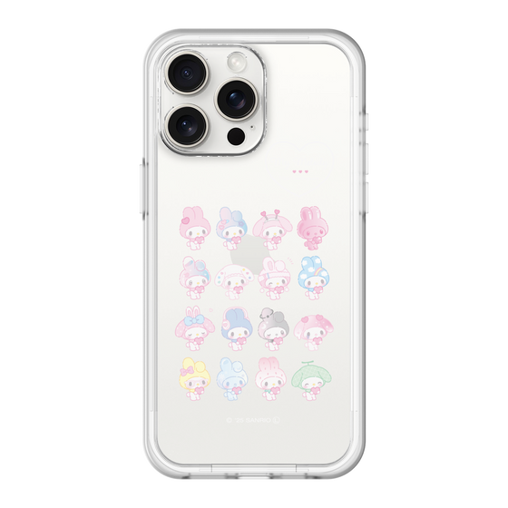 スリムプロテクションプレミアムケース［ マイメロディ50周年・クロミ20周年 - マイメロディ - ガーリーポップハート ］