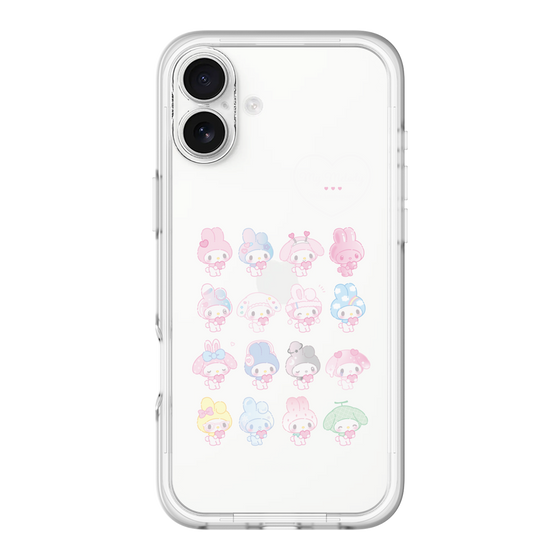 スリムプロテクションプレミアムケース［ マイメロディ50周年・クロミ20周年 - マイメロディ - ガーリーポップハート ］