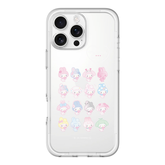 スリムプロテクションプレミアムケース［ マイメロディ50周年・クロミ20周年 - マイメロディ - ガーリーポップハート ］