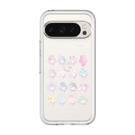 スリムプロテクションプレミアムケース［ マイメロディ50周年・クロミ20周年 - マイメロディ - ガーリーポップハート ］