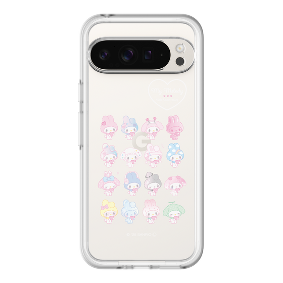 スリムプロテクションプレミアムケース［ マイメロディ50周年・クロミ20周年 - マイメロディ - ガーリーポップハート ］
