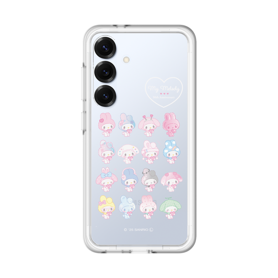 スリムプロテクションプレミアムケース［ マイメロディ50周年・クロミ20周年 - マイメロディ - ガーリーポップハート ］