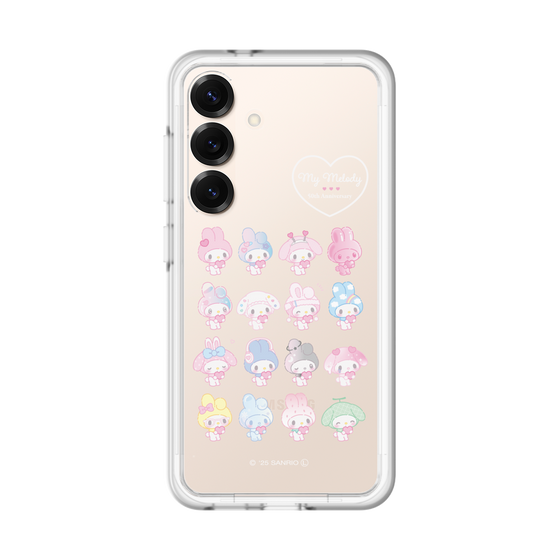 スリムプロテクションプレミアムケース［ マイメロディ50周年・クロミ20周年 - マイメロディ - ガーリーポップハート ］