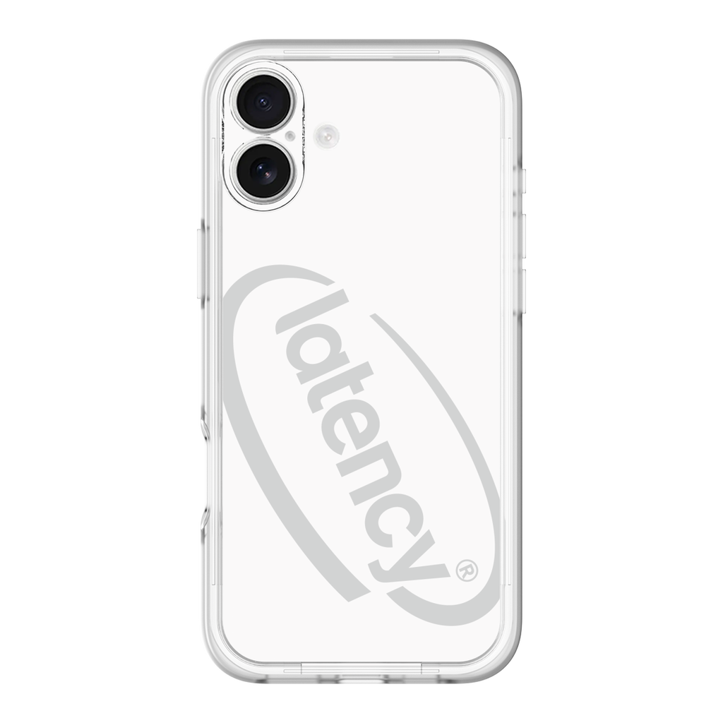 スリムプロテクションプレミアムケース for Apple iPhone 16 Plus［ LATENCY - Circle logo - White ］