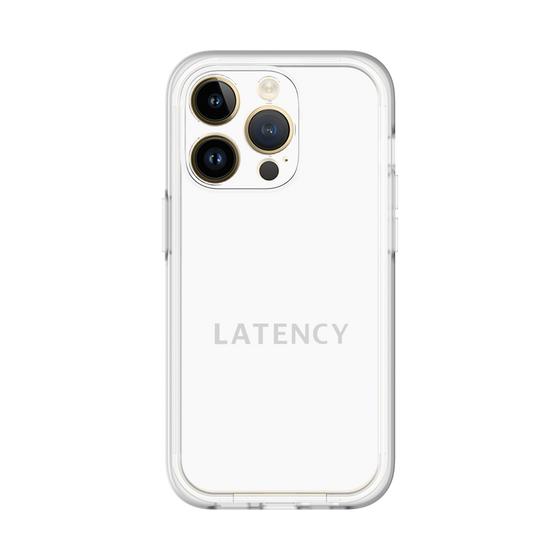 スリムプロテクションプレミアムケース［ LATENCY - Logotype - White ］